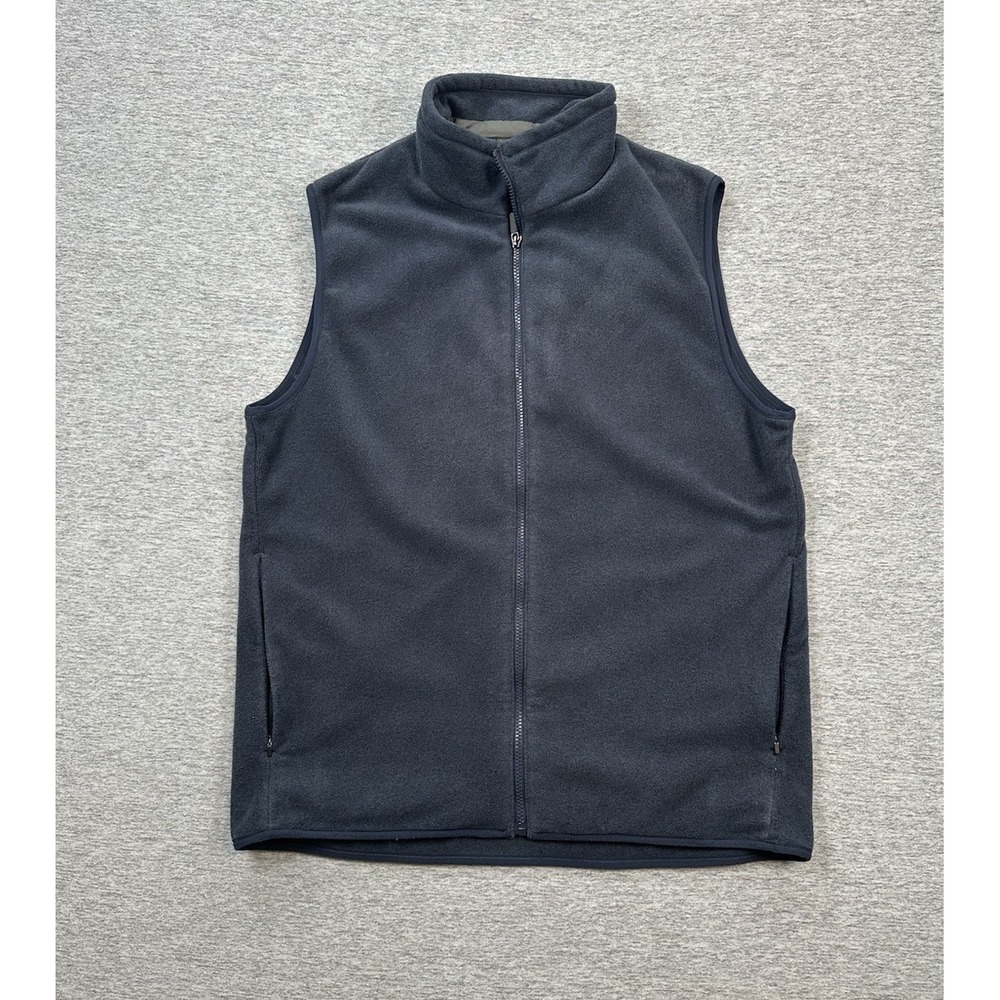 Mack Weldon Vest Mens Large Blue Navy Warmknit Thermolite Fleece Full Zip